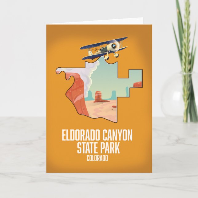 Tarjeta mapa del Parque Estatal Eldorado Canyon (Anverso)