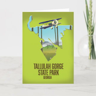 Tarjeta Mapa del Parque Estatal Tallulah Gorge