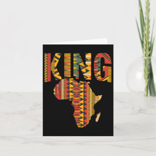 Tarjeta Mapa del Rey Africano Kente Diseño Orgullo Negro M