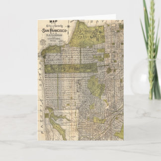 Tarjeta Mapa del vintage de San Francisco (1932)