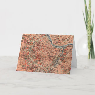 Tarjeta Mapa del vintage de Viena Austria (1920)