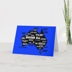 Tarjeta Mapa divertido de Australia