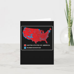 Tarjeta Mapa electoral 2024 Estados Unidos de América Dumb