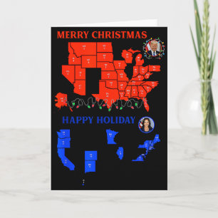 Tarjeta Mapa electoral 2024 Feliz Navidad Deslizamiento de