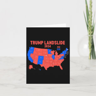 Tarjeta Mapa electoral de 2024 deslizamiento de Trump 312