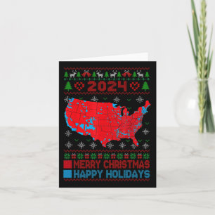 Tarjeta Mapa electoral de 2024: Navidades feos de Trump
