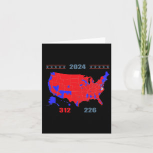 Tarjeta Mapa electoral de 2024 Trump 312 Red 2024
