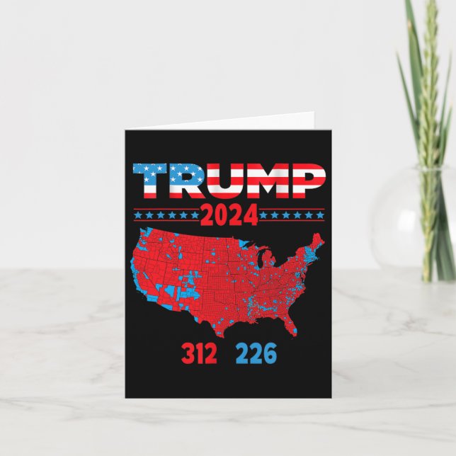 Tarjeta Mapa electoral de 2024 Trump 312 Red 2024 (Anverso)