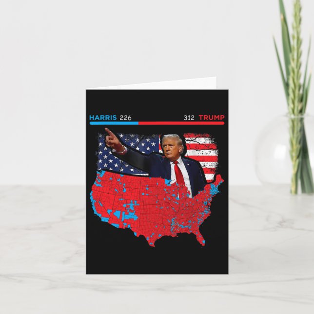 Tarjeta Mapa electoral de 2024 Trump 312 Red 2024 (Anverso)