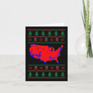 Tarjeta Mapa electoral de Trump Feliz Navidad Navidades fe