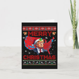 Tarjeta Mapa electoral de Trump Feliz Navidad Santa H