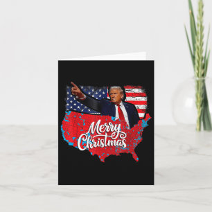 Tarjeta Mapa electoral de Trump Feliz Navidad Santa H