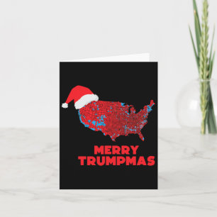 Tarjeta Mapa electoral de Trump Feliz Navidad Santa H