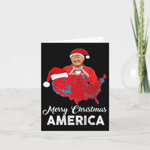 Tarjeta Mapa electoral de Trump Feliz Navidad Santa H