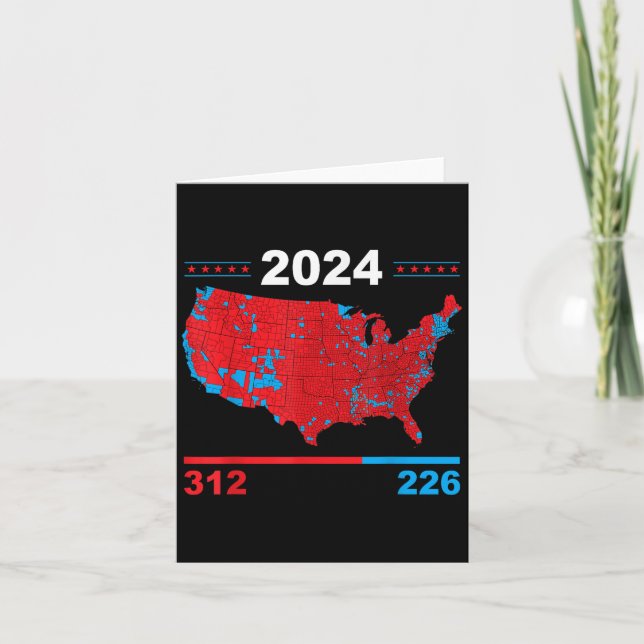 Tarjeta Mapa electoral Resultados electorales de Trump 312 (Anverso)