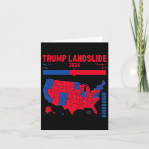 Tarjeta Mapa ganador de Trump Landslide 2024 Mapa electora
