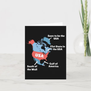 Tarjeta Mapa gracioso de Trump en Estados Unidos - Canadá,