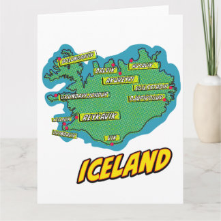 Tarjeta Mapa ilustrado de arte pop en Nueva York