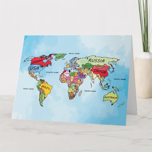 Tarjeta Mapa mundial (Anverso)