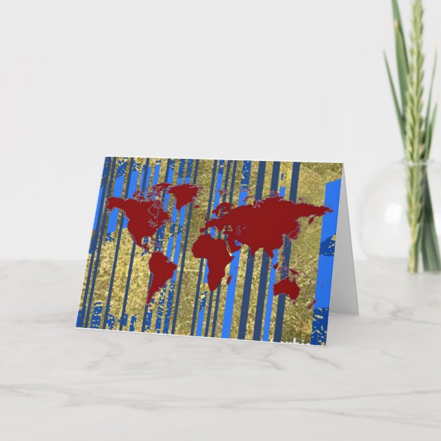 Tarjeta Mapa Planisphere-World (Anverso)