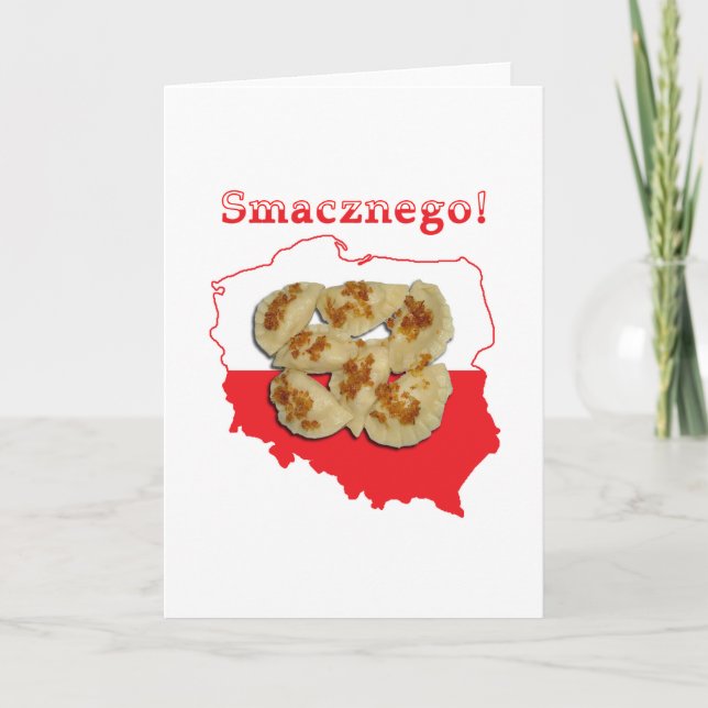 Tarjeta Mapa polaco Pierogi Smacznego (Anverso)