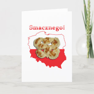 Tarjeta Mapa polaco Pierogi Smacznego