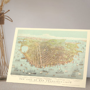 Tarjeta Mapa restaurado de la ciudad de San Francisco, 187