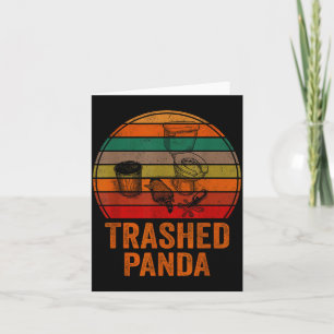 Tarjeta Mapache Borracho Divertido Panda Destrozado Hombre