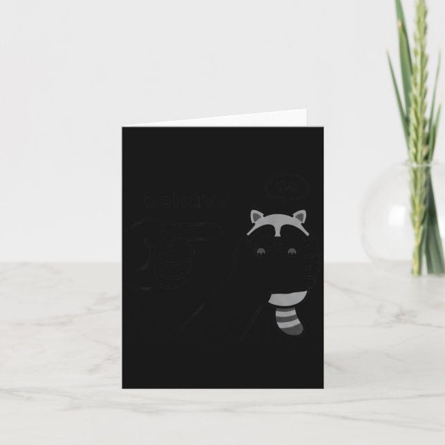 Tarjeta Mapache Deshonesto Mapache Divertido Meme Comporta (Anverso)