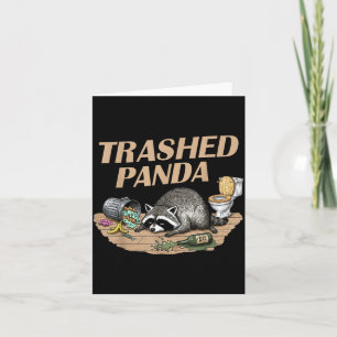 Tarjeta Mapache divertido destrozado se emborracha Meme de