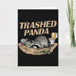 Tarjeta Mapache divertido destrozado se emborracha Meme de