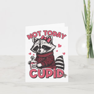 Tarjeta Mapache Divertido No Hoy Cupido Meme De San Valent