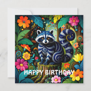Tarjeta Mapache Hada Divertida Animal