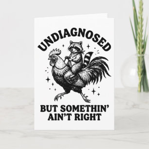 Tarjeta Mapache occidental divertido no diagnosticado para