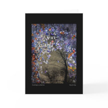 Maples mixtos en un estanque de otoño