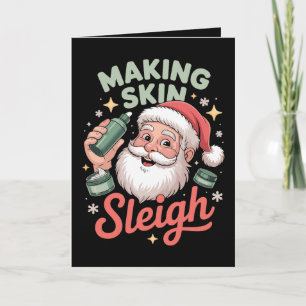 Tarjeta Maquillaje de Santa Claus de Navidad para Artista