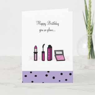 Tarjeta Maquillaje Rosa Te Hace Glam