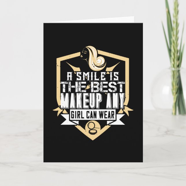 Tarjeta Maquillaje - Una Sonrisa Es El Mejor Maquillaje (Anverso)