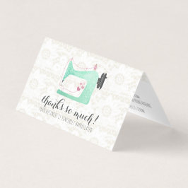 Tarjeta Máquina de coser en Shabby Chic Lace Gracias