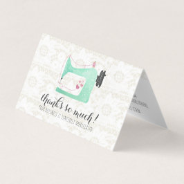 Tarjeta Máquina de coser en Shabby Chic Lace Gracias