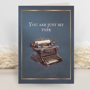 Tarjeta Máquina de Escribir Antigua Eres Exactamente Mi Ti
