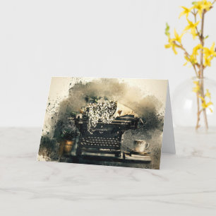 Tarjeta Máquina de Escribir Vintage para Cualquier Ocasión