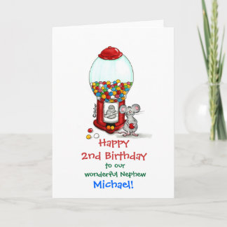 Tarjeta Máquina Gumball - personalizar con nombre y edad