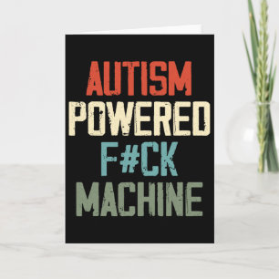 Tarjeta Máquina Retro de Salud con Poder de Autismo F#ck A