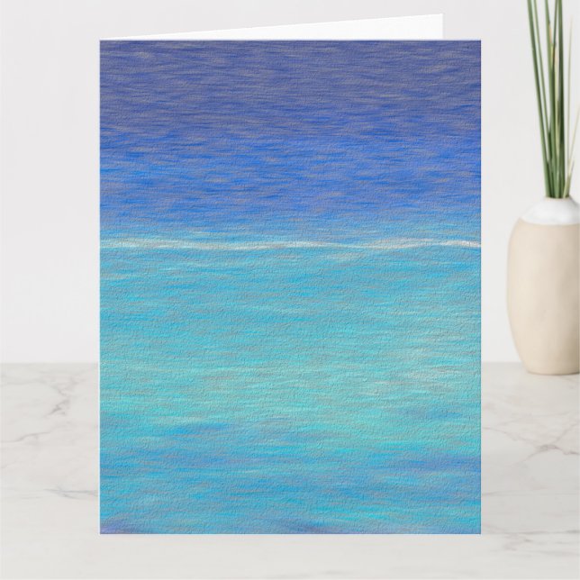 Tarjeta Mar Azul Caribe Fresco agrietado (Anverso)