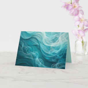 Tarjeta Mar azul cielo turbulento soñador
