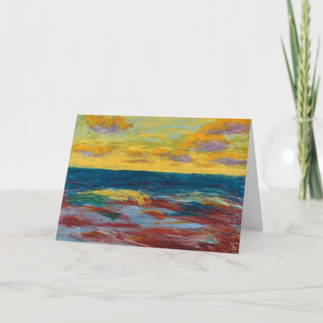 Tarjeta Mar frente a Alsen | Emil Nolde | (Anverso)