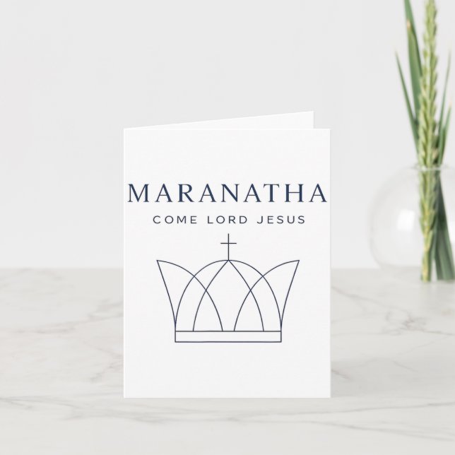 Tarjeta Maranatha Christian Modern Minimalist  (Anverso)