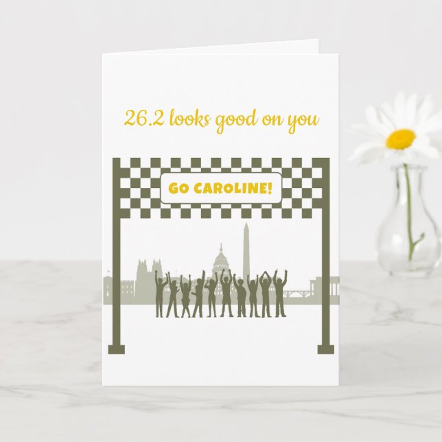 Tarjeta Maratón 26.2 de la Marina de Washington DC persona (Planta pequeña)