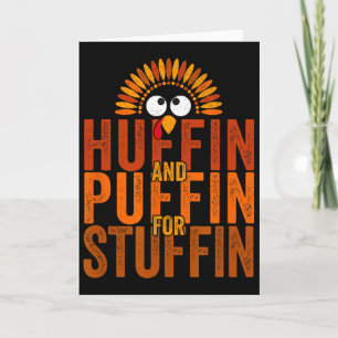 Tarjeta Maratón de Acción de Gracias - Huffin And Puffin F